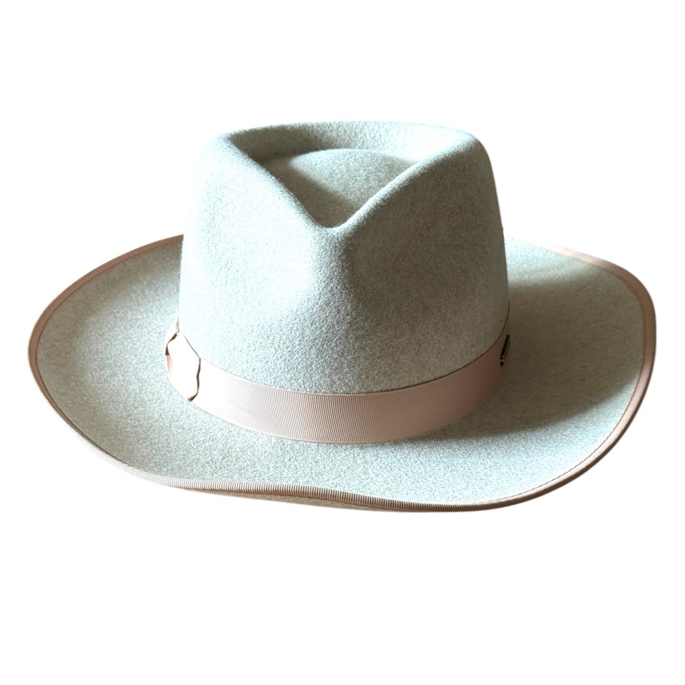 Stylish Gray Fedora Hat with Tan Band